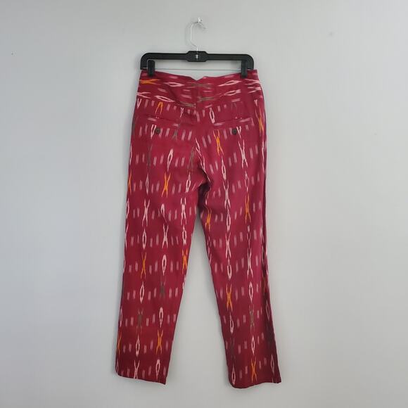 Lila Red Lightweight Tribal Print Pants S - Picture 2 of 8